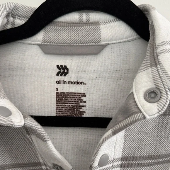 All in Motion Gray and White Plaid Men's Shirt - Picture 2 of 3